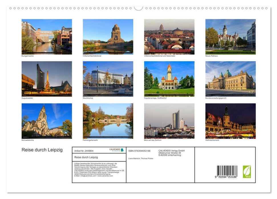 Reise durch Leipzig (CALVENDO Premium Wandkalender 2027)