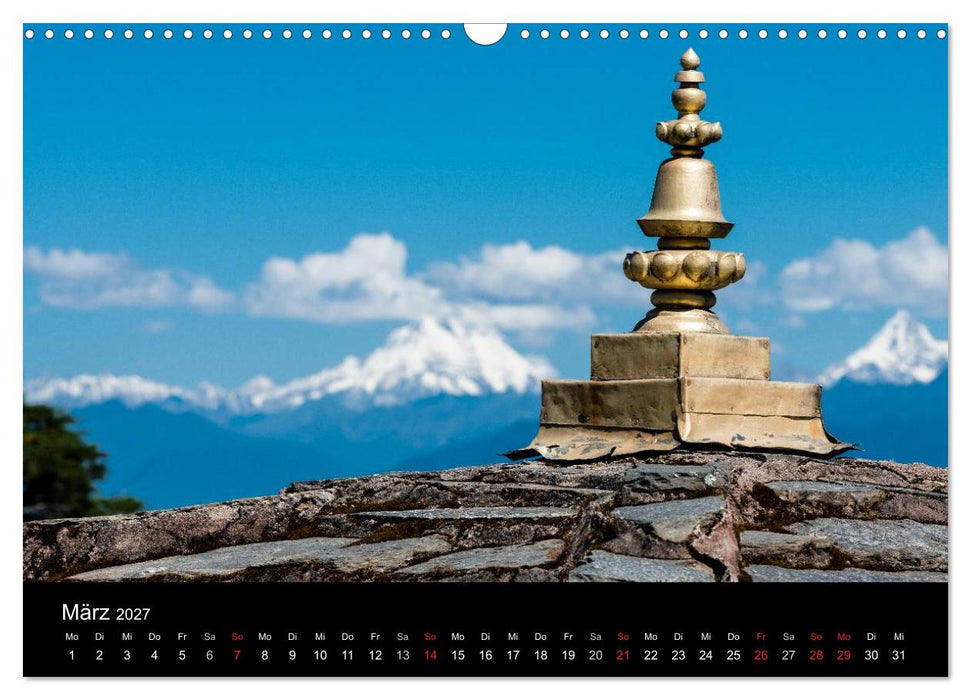Bhutan - Reise durch das Land des Donnerdrachens (CALVENDO Wandkalender 2027)