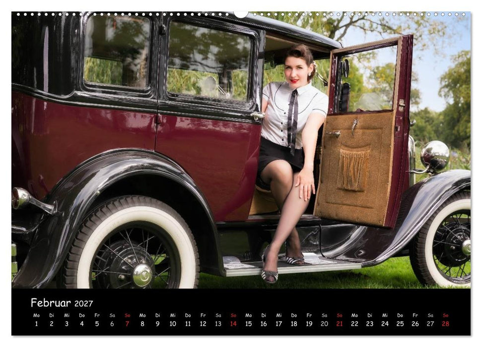 US Car Classics 2027 - Klassische amerikanische Autos und PinUp Girls (CALVENDO Wandkalender 2027)