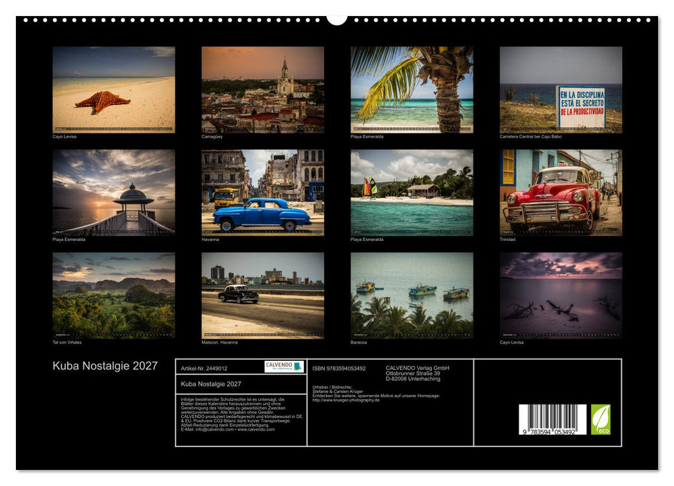Kuba Nostalgie 2027 (CALVENDO Premium Wandkalender 2027)