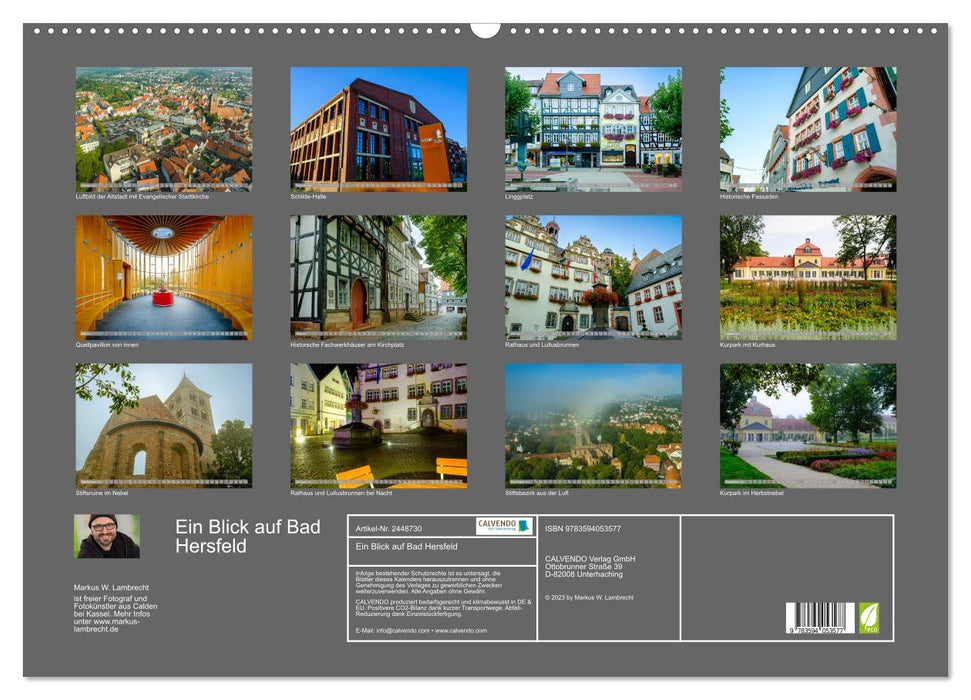 Ein Blick auf Bad Hersfeld (CALVENDO Wandkalender 2027)