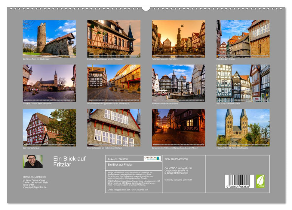 Ein Blick auf Fritzlar (CALVENDO Premium Wandkalender 2027)