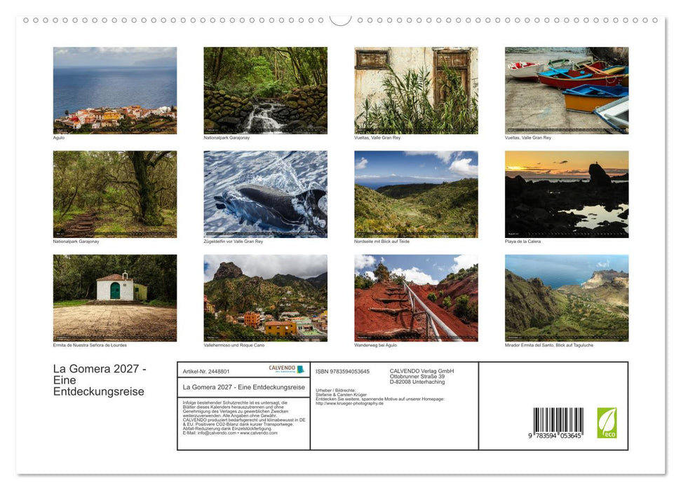 La Gomera 2027 - Eine Entdeckungsreise (CALVENDO Premium Wandkalender 2027)