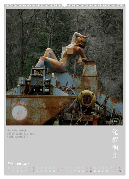 wabi sabi moe - hinreißend vergammelt erotisch - Akt/Bodypainting (CALVENDO Wandkalender 2027)