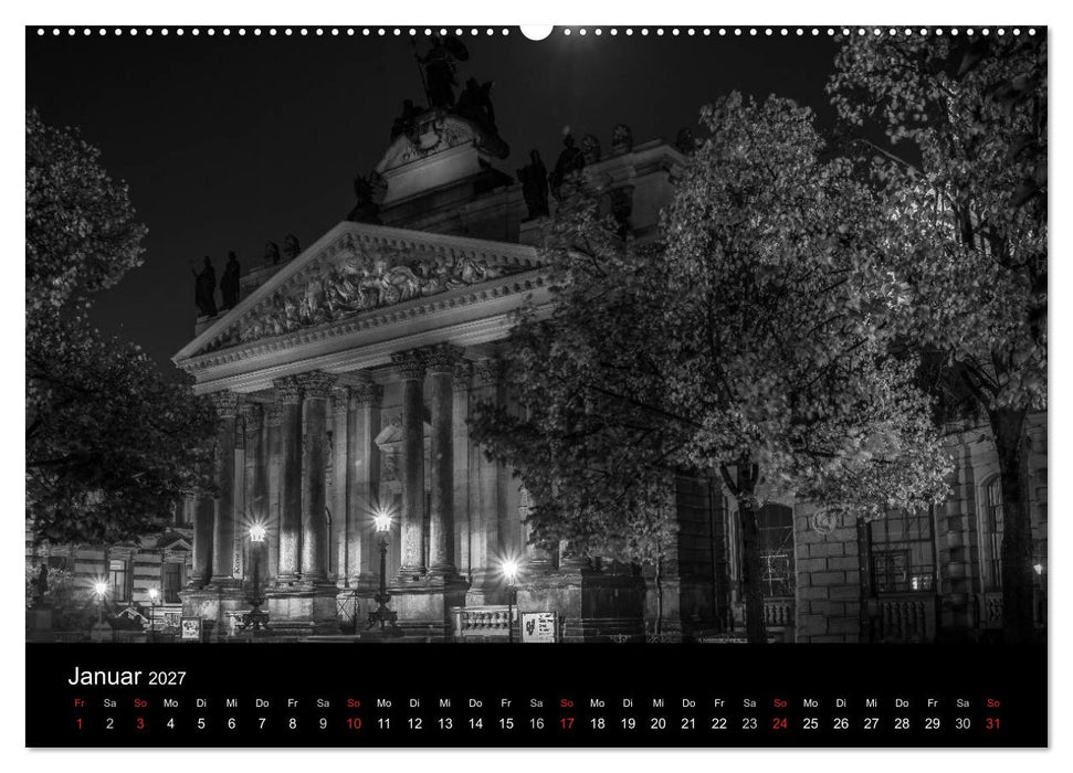 Dresden - Elbflorenz bei Nacht (CALVENDO Wandkalender 2027)