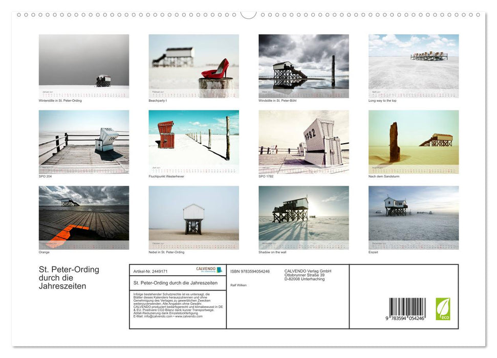 St. Peter-Ording durch die Jahreszeiten (CALVENDO Premium Wandkalender 2027)