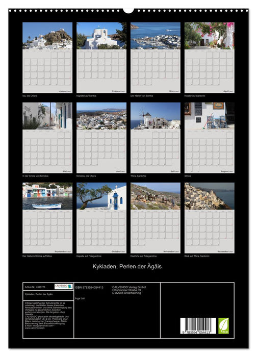 Kykladen, Perlen der Ägäis (CALVENDO Premium Wandkalender 2027)