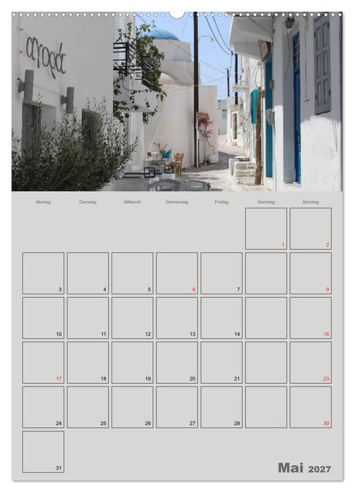 Kykladen, Perlen der Ägäis (CALVENDO Premium Wandkalender 2027)