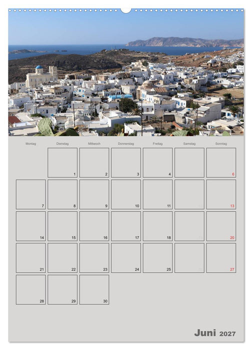Kykladen, Perlen der Ägäis (CALVENDO Premium Wandkalender 2027)