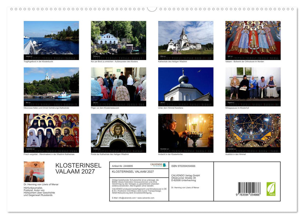 KLOSTERINSEL VALAAM 2027 (CALVENDO Premium Wandkalender 2027)