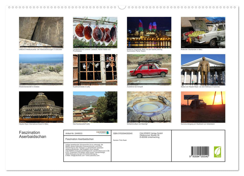 Faszination Aserbaidschan (CALVENDO Premium Wandkalender 2027)
