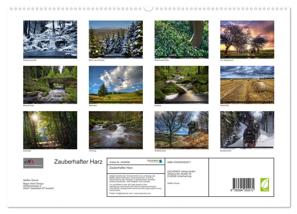 Zauberhafter Harz (CALVENDO Premium Wandkalender 2027)