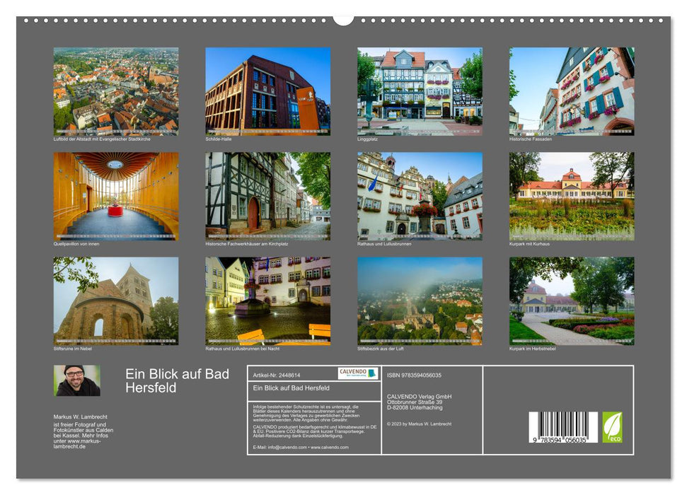 Ein Blick auf Bad Hersfeld (CALVENDO Premium Wandkalender 2027)