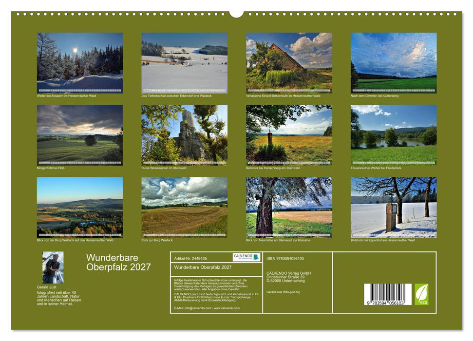 Wunderbare Oberpfalz 2027 (CALVENDO Premium Wandkalender 2027)