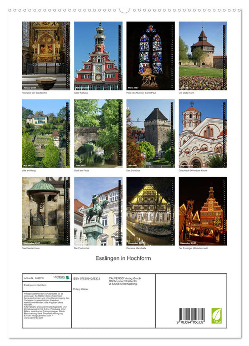 Esslingen in Hochform (CALVENDO Premium Wandkalender 2027)