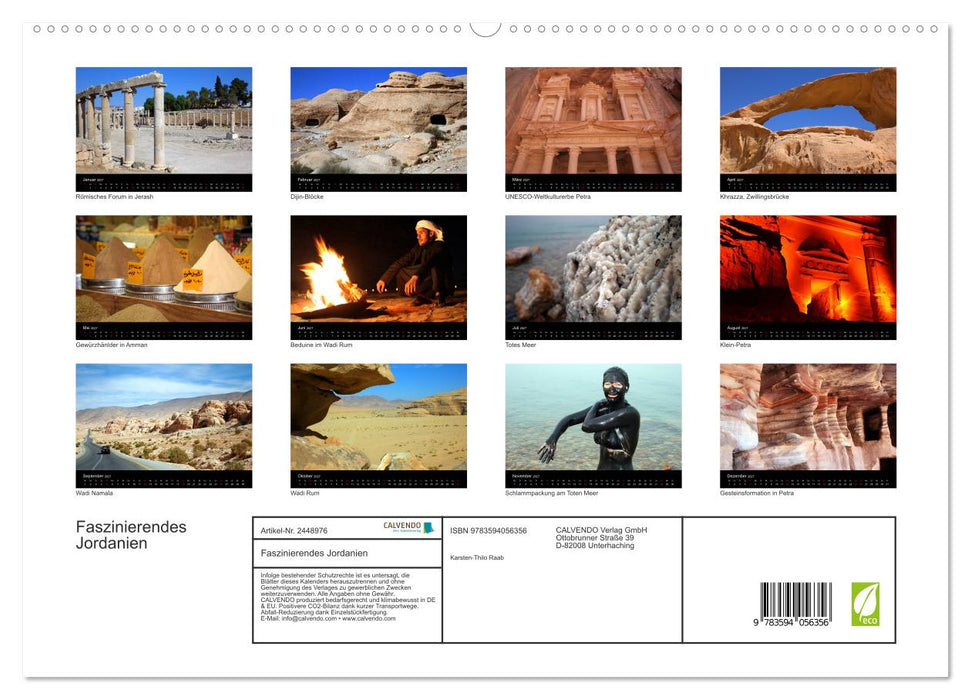 Faszinierendes Jordanien (CALVENDO Premium Wandkalender 2027)