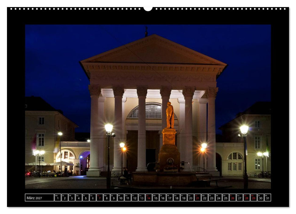Karlsruhe Tag und Nacht (CALVENDO Premium Wandkalender 2027)