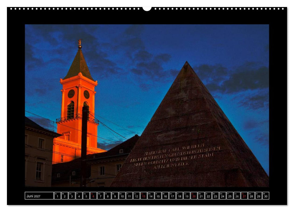 Karlsruhe Tag und Nacht (CALVENDO Premium Wandkalender 2027)