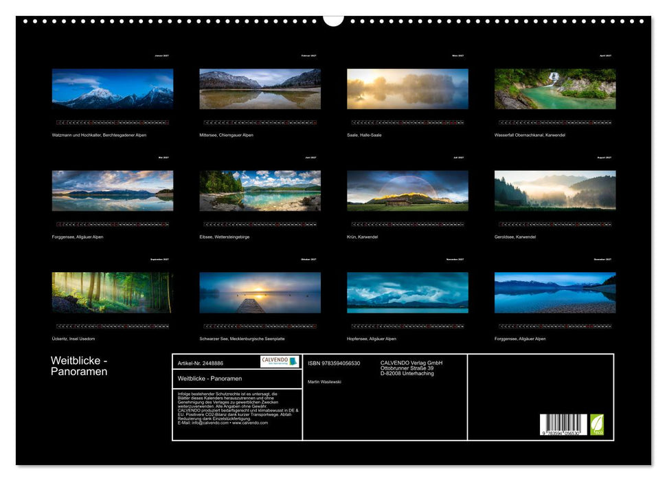 Weitblicke - Panoramen (CALVENDO Wandkalender 2027)