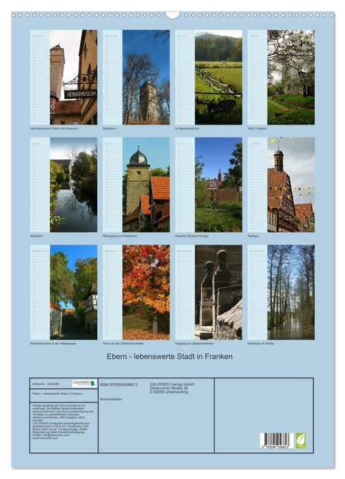 Ebern - lebenswerte Stadt in Franken (CALVENDO Wandkalender 2027)