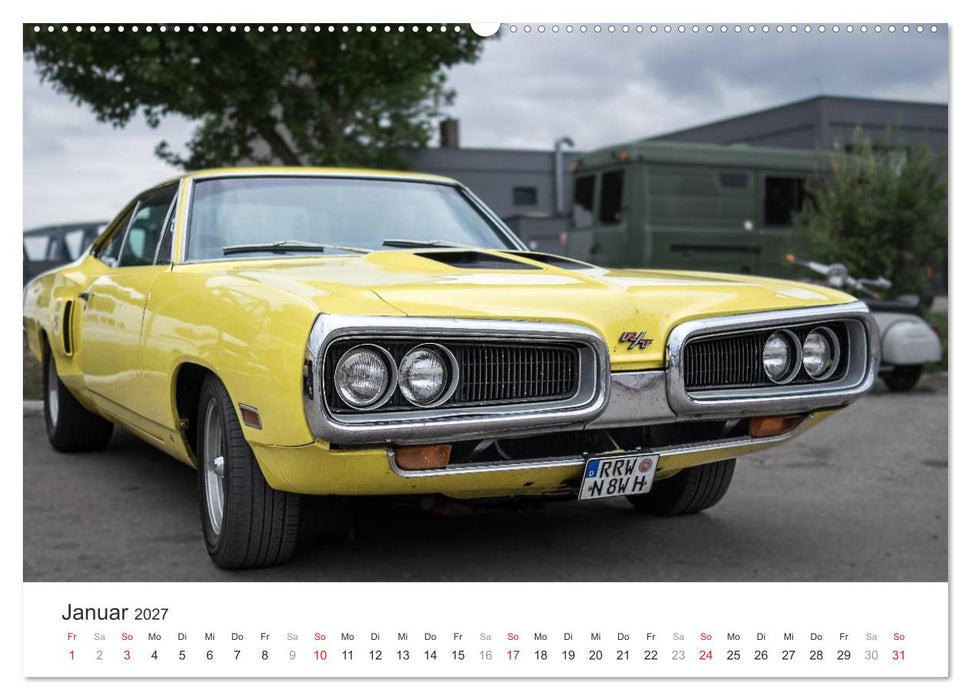 Amerikanische Oldtimer - Vintage US Cars auf Hamburgs Straßen (CALVENDO Premium Wandkalender 2027)