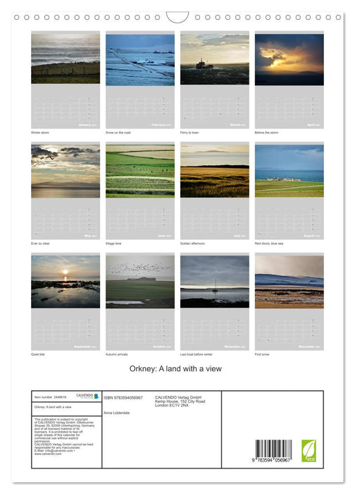 Orkney: A land with a view (CALVENDO Monthly Calendar 2027)