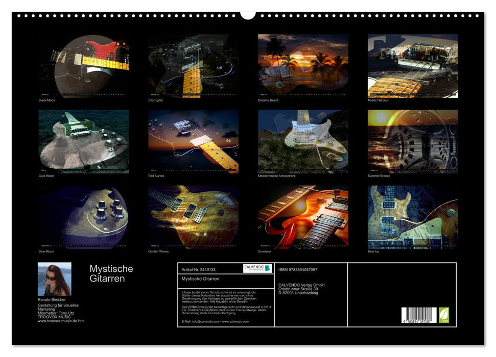 Mystische Gitarren (CALVENDO Wandkalender 2027)
