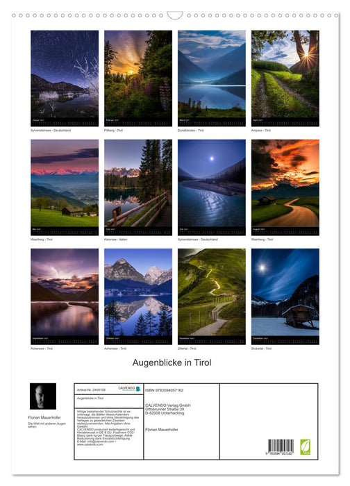 Augenblicke in Tirol (CALVENDO Wandkalender 2027)