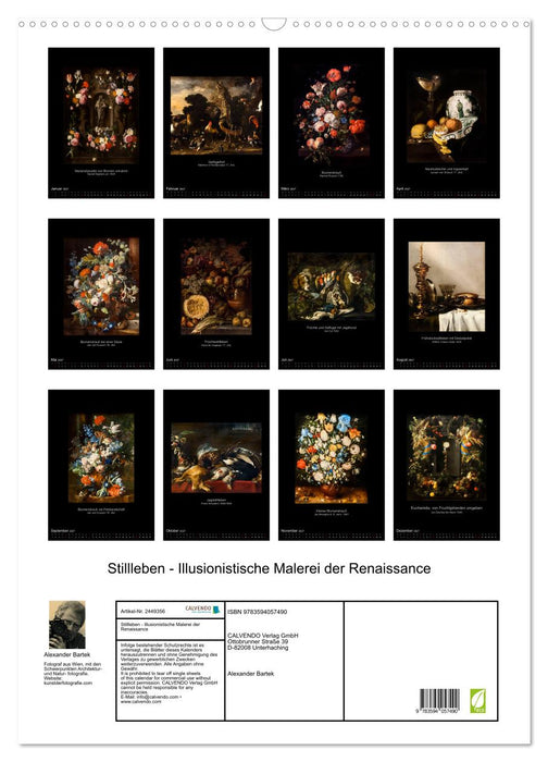 Stillleben - Illusionistische Malerei der Renaissance (CALVENDO Wandkalender 2027)