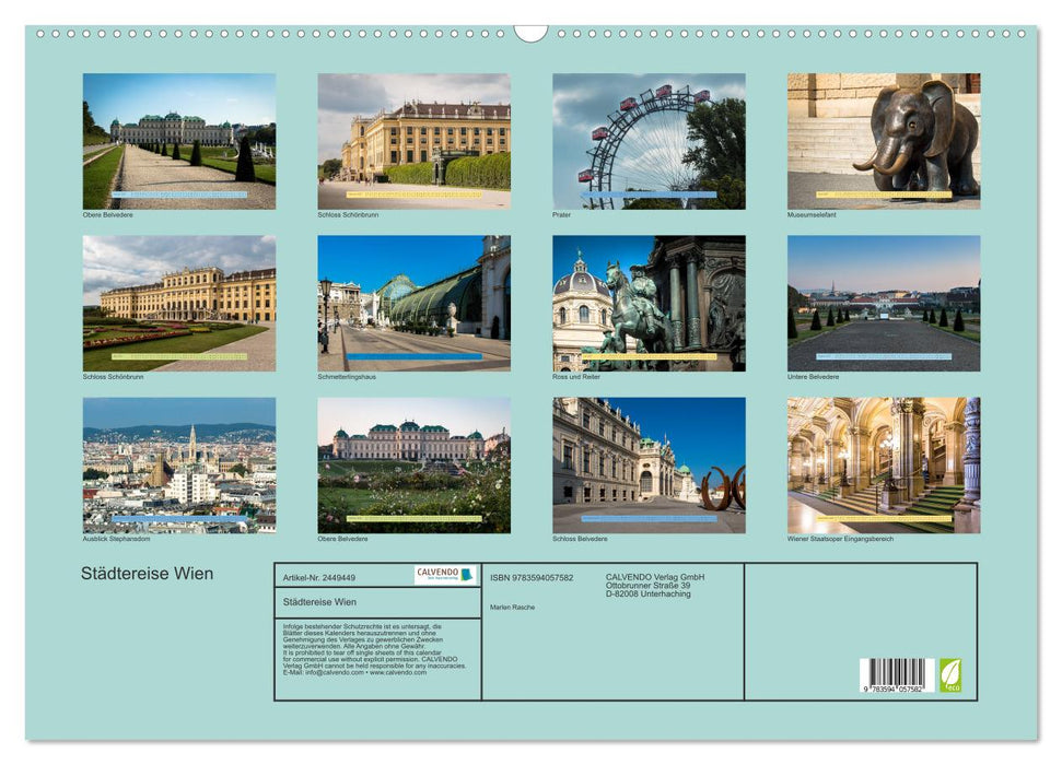 Städtereise Wien (CALVENDO Wandkalender 2027)