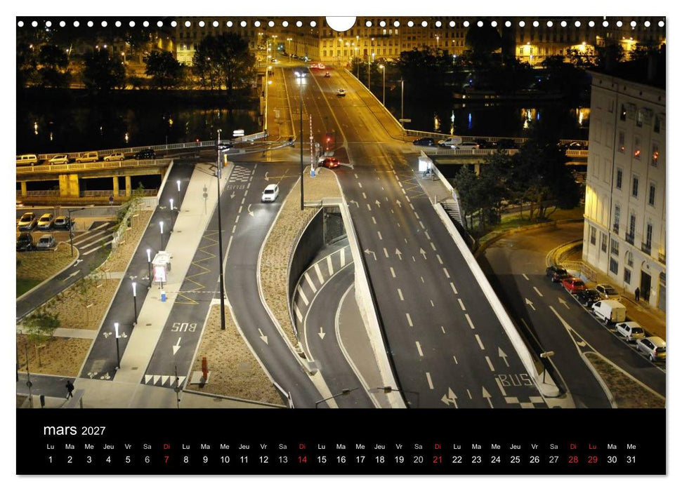 Lyon Magie de la lumière (CALVENDO Calendrier mensuel 2027)
