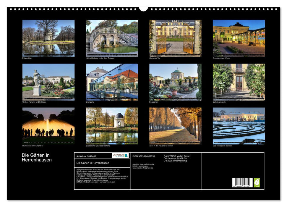 Die Gärten in Herrenhausen (CALVENDO Wandkalender 2027)