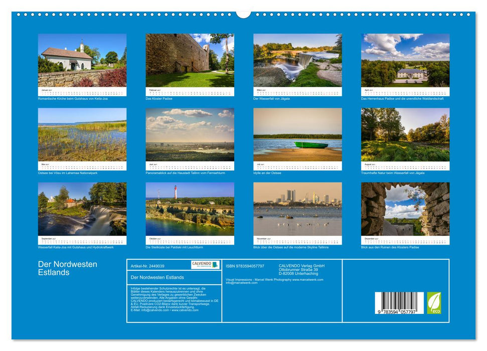 Der Nordwesten Estlands (CALVENDO Premium Wandkalender 2027)