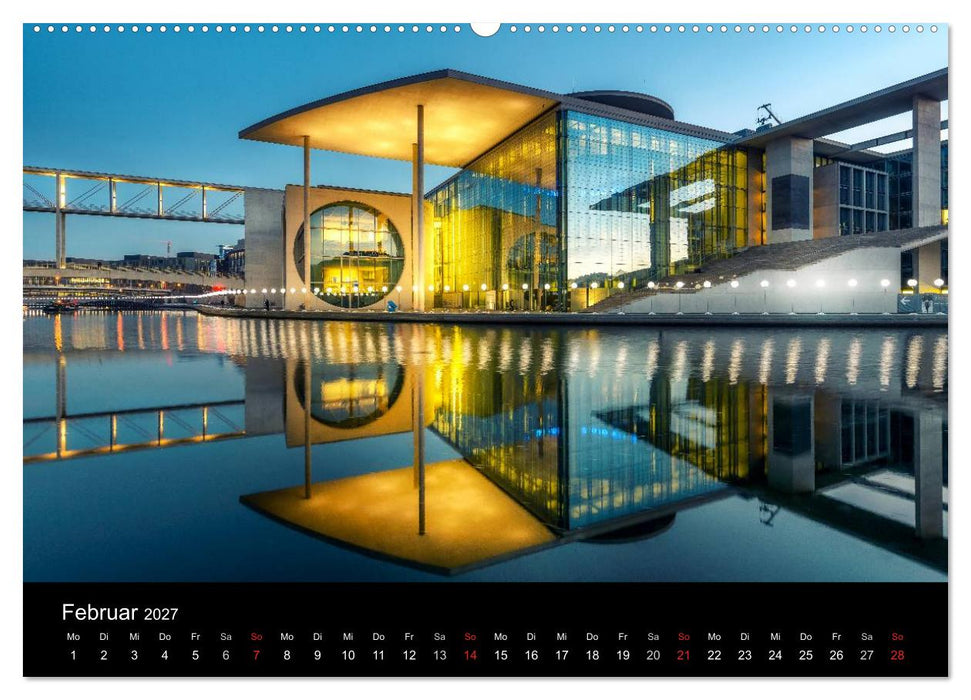Berlin City bei Nacht (CALVENDO Wandkalender 2027)