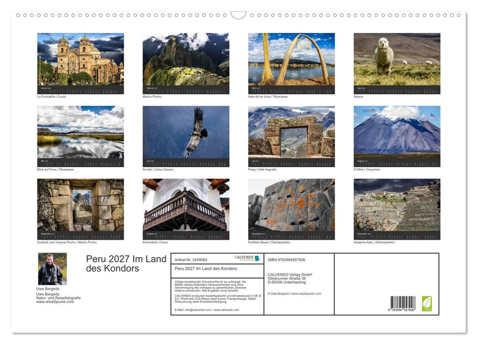 Peru 2027 Im Land des Kondors (CALVENDO Wandkalender 2027)