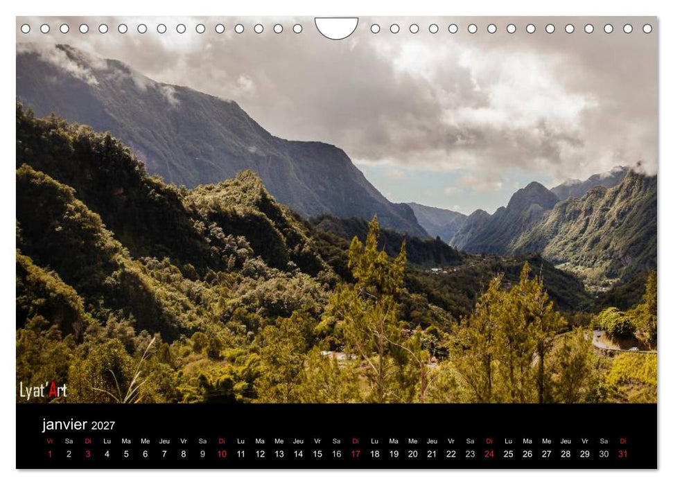 Paysages de La Réunion (CALVENDO Calendrier mensuel 2027)