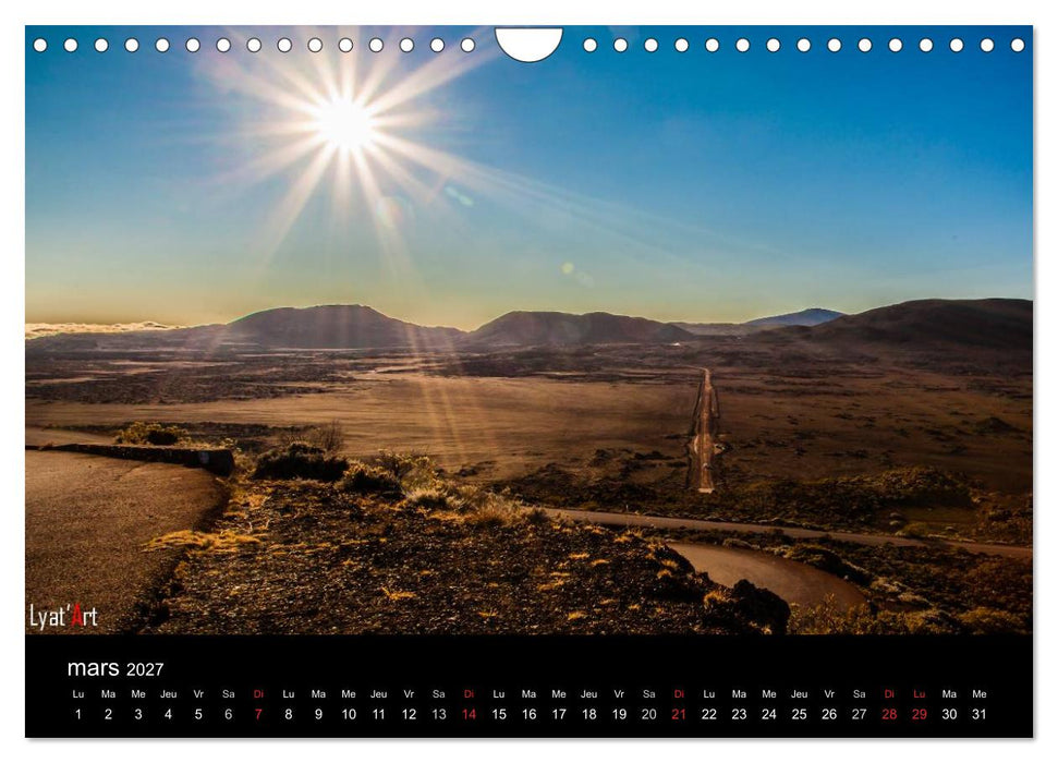 Paysages de La Réunion (CALVENDO Calendrier mensuel 2027)