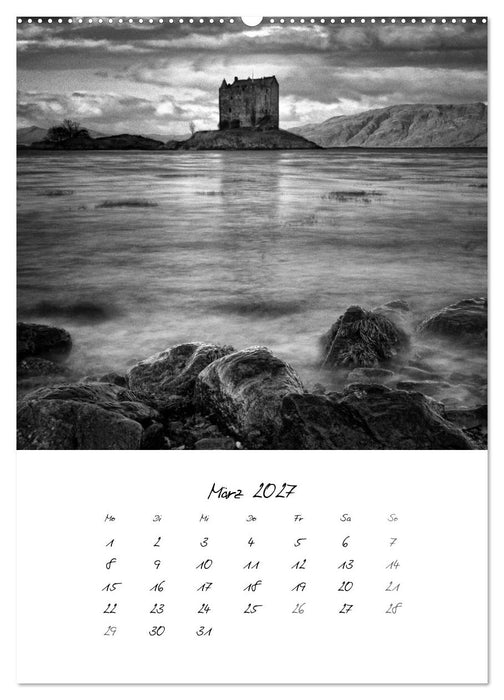 Schottland Monochrom (CALVENDO Wandkalender 2027)