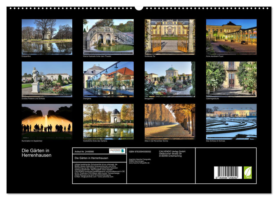 Die Gärten in Herrenhausen (CALVENDO Premium Wandkalender 2027)