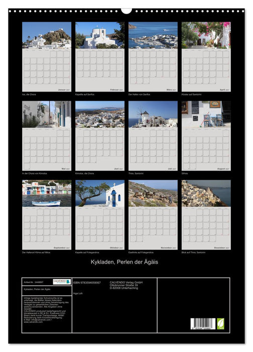 Kykladen, Perlen der Ägäis (CALVENDO Wandkalender 2027)