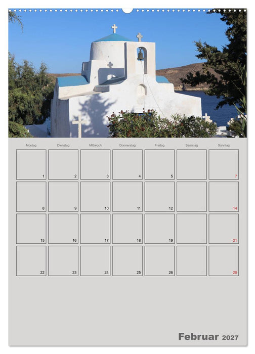 Kykladen, Perlen der Ägäis (CALVENDO Wandkalender 2027)