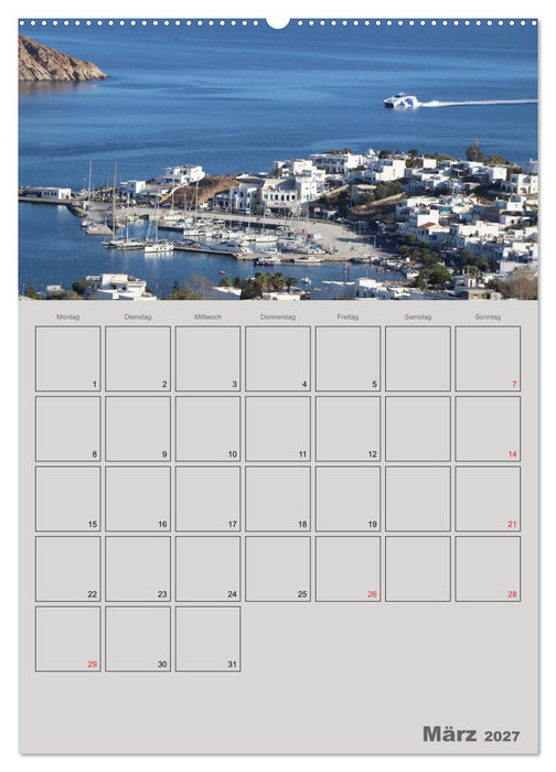 Kykladen, Perlen der Ägäis (CALVENDO Wandkalender 2027)