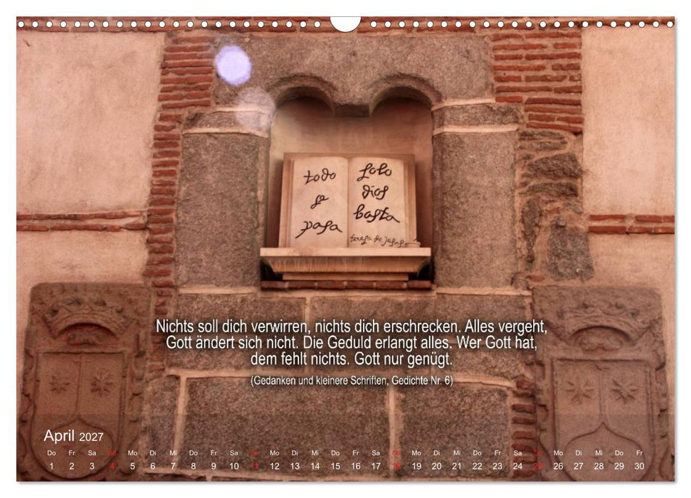 Auf den Spuren der Heilige Teresa von Avila (CALVENDO Wandkalender 2027)