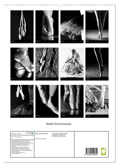 Ballett Schwarzweiss (CALVENDO Premium Wandkalender 2027)