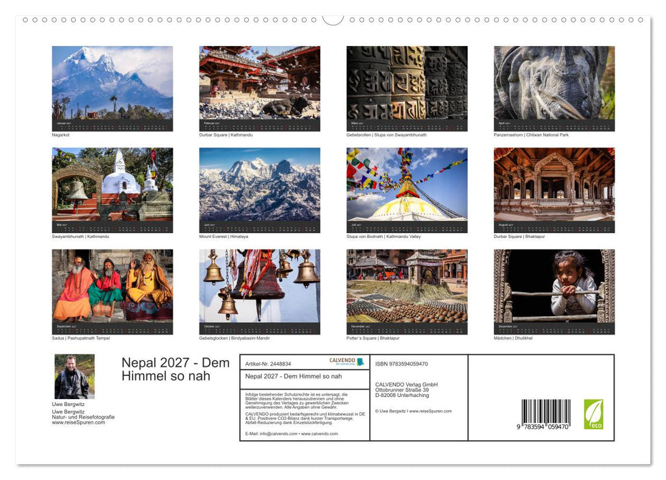 Nepal 2027 - Dem Himmel so nah (CALVENDO Premium Wandkalender 2027)