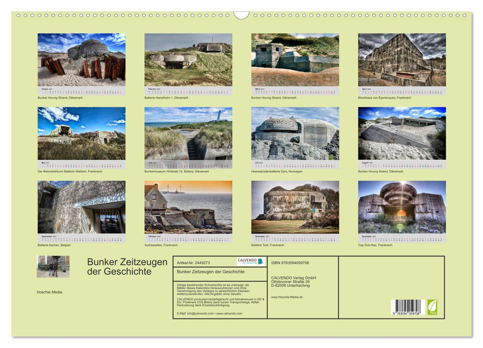 Bunker Zeitzeugen der Geschichte (CALVENDO Wandkalender 2027)
