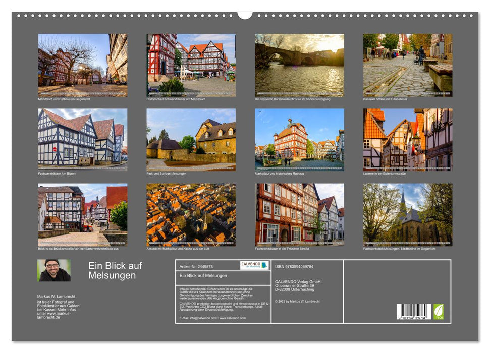 Ein Blick auf Melsungen (CALVENDO Wandkalender 2027)