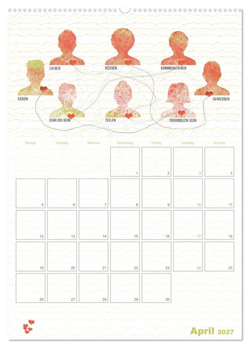 Liebe macht glücklich (CALVENDO Premium Wandkalender 2027)