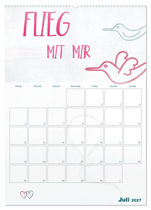 Liebe macht glücklich (CALVENDO Premium Wandkalender 2027)