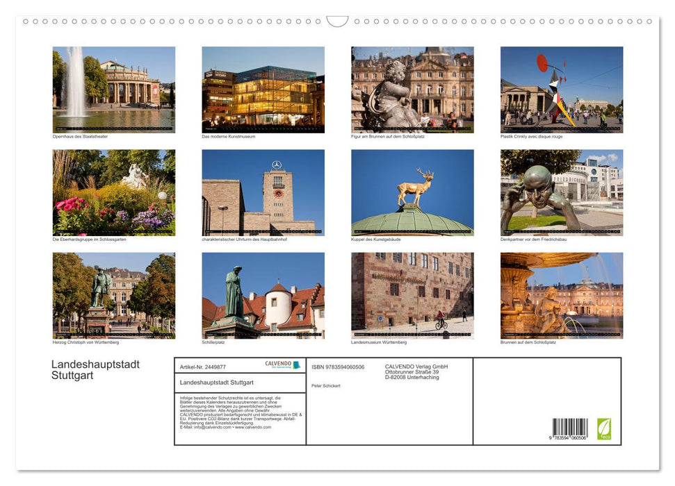 Landeshauptstadt Stuttgart (CALVENDO Wandkalender 2027)
